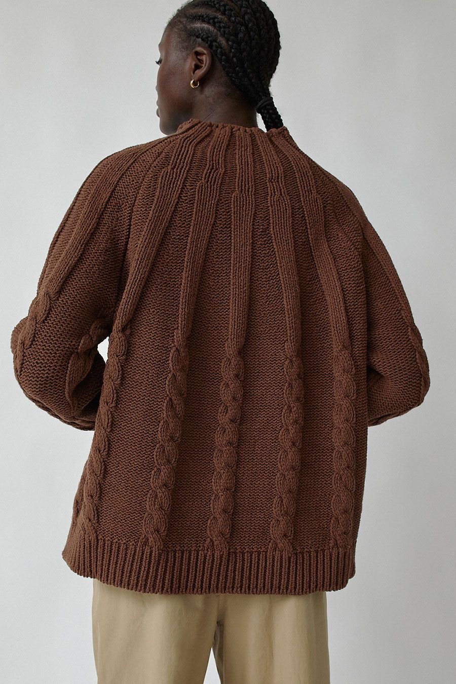 CORDERA Cotton Cable Sweater in Madera sold by No. 6 product image thumbnail 5