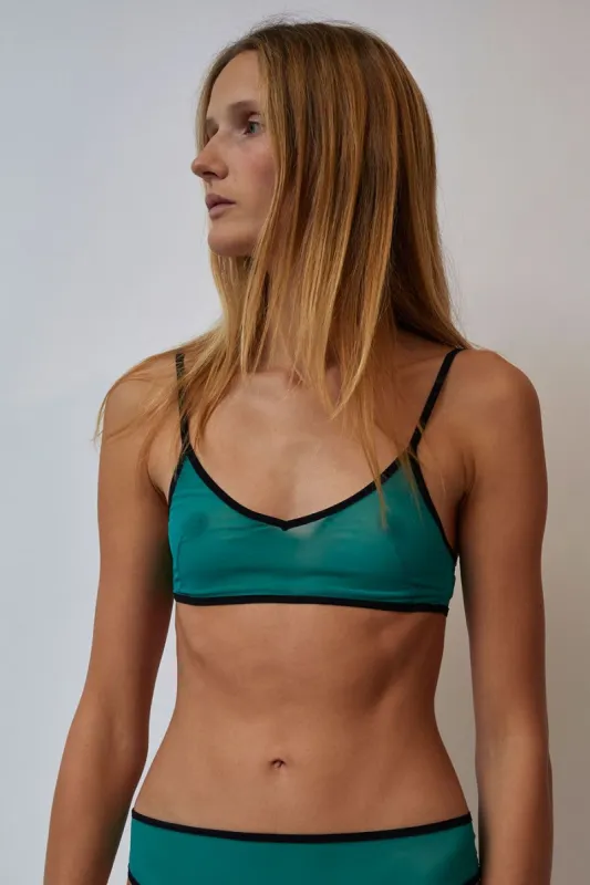 Simone Wild Mesh Bra in Jungle and Black made by No. 6