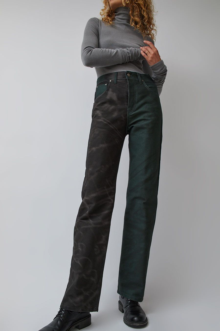 SERAPIS Split Drawings Denim Pants in Print sold by No. 6 product image thumbnail 2