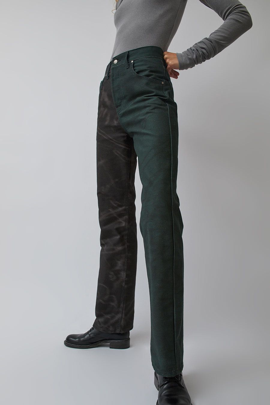 SERAPIS Split Drawings Denim Pants in Print sold by No. 6 product image thumbnail 3