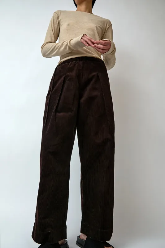 Deiji Studios Straight Cord Pant in Cedar made by Deiji Studios