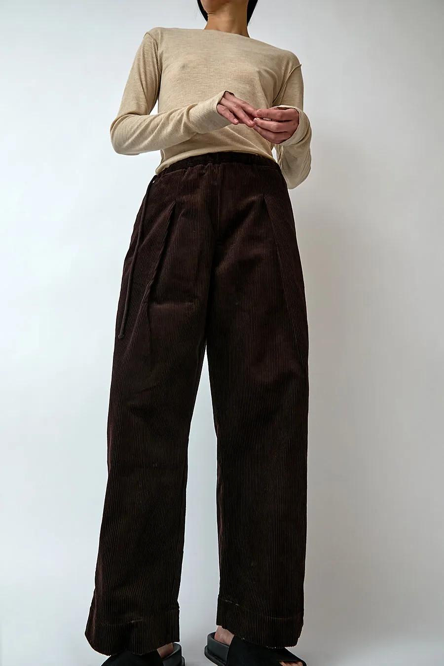 Deiji Studios Straight Cord Pant in Cedar sold by No. 6
