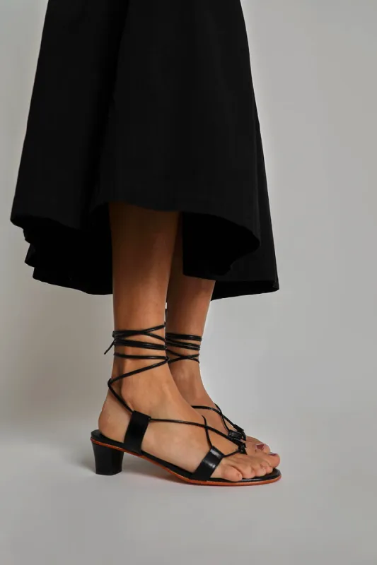 Martiniano Pavone Sandal in Black made by No. 6