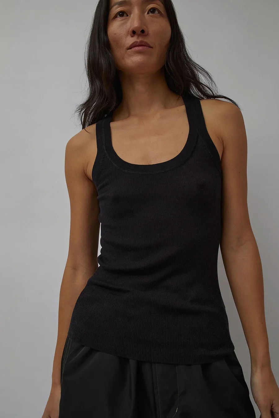 6397 Skinny Rib Cami in Black sold by No. 6