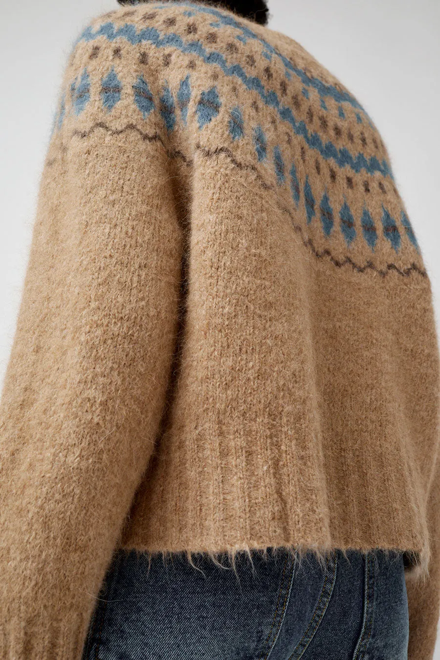 No.6 Cardiff Sweater in Camel and Blue sold by No. 6 product image thumbnail 3