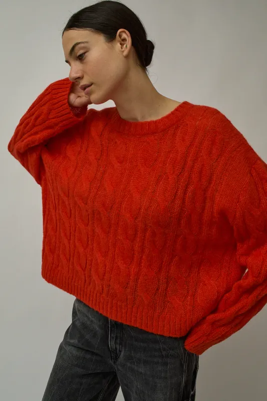 Atelier Delphine Agata Sweater in Scarlet sold by No. 6