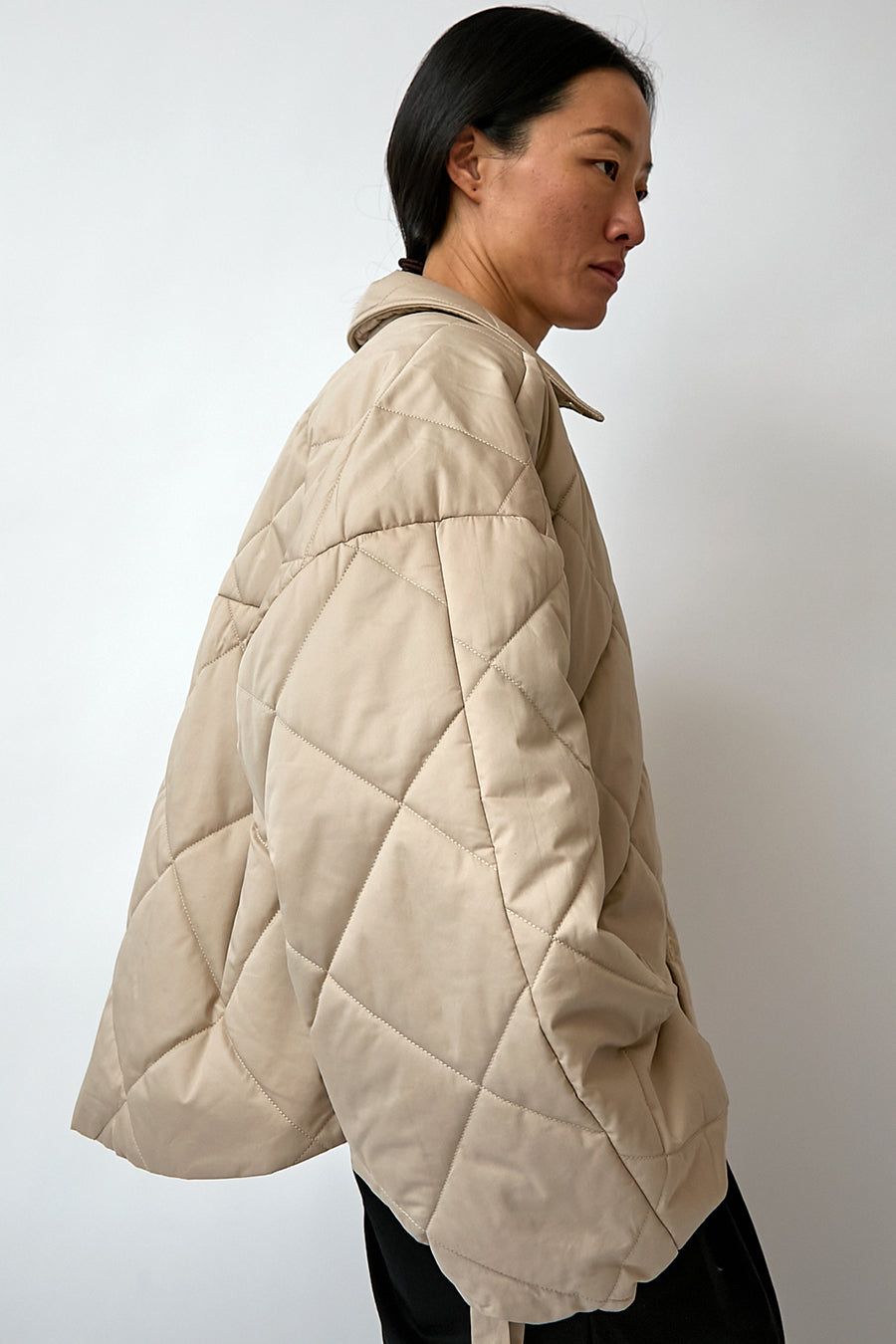 Deiji Studios Collared Quilt Coat in Fawn sold by No. 6 product image thumbnail 2