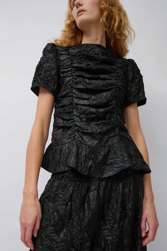 OpéraSPORT Carlota Ruched Top in Black made by No. 6