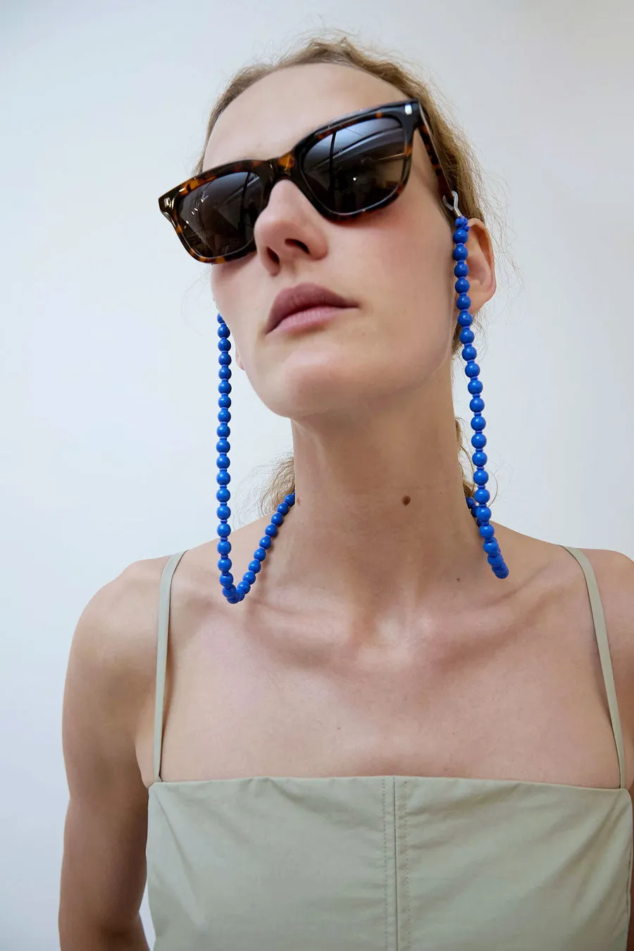 Ina Seifart Brillenkette Glasses Chain in Blue with Blue Thread sold by No. 6