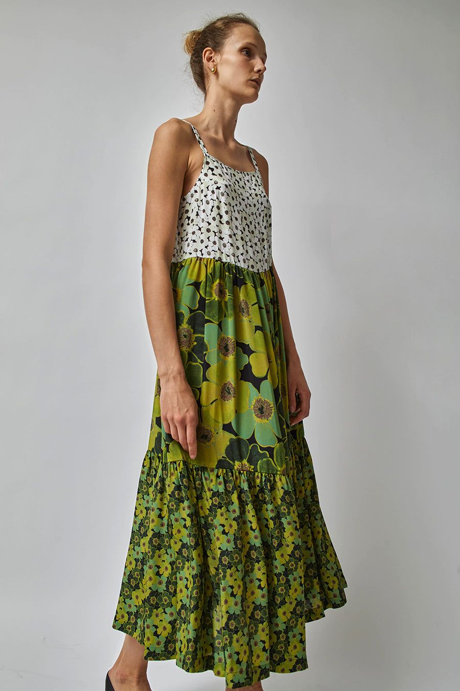 No.6 Eden Dress in White Floral Olive Combo sold by No. 6 product image thumbnail 2