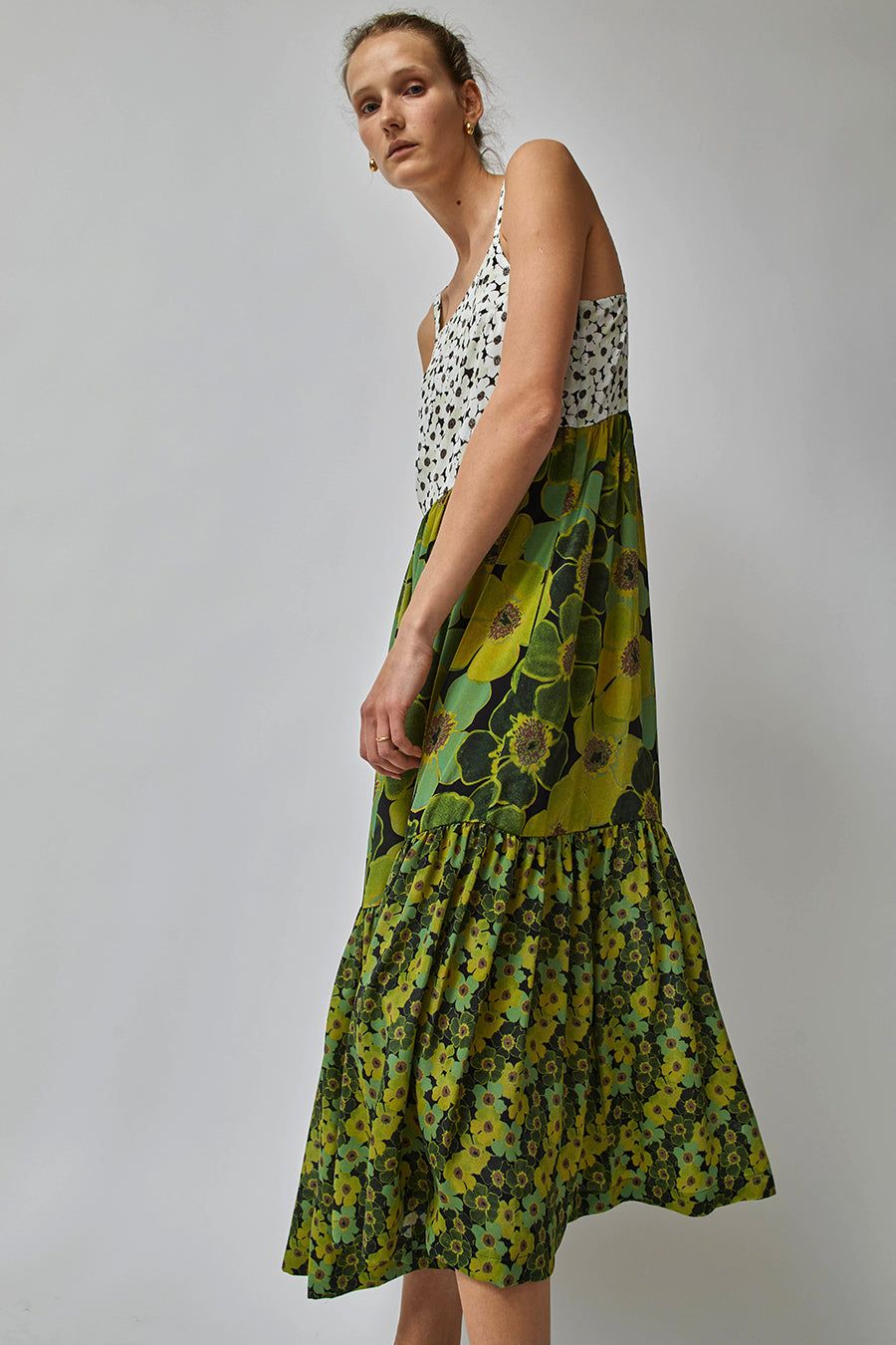 No.6 Eden Dress in White Floral Olive Combo sold by No. 6 product image thumbnail 5