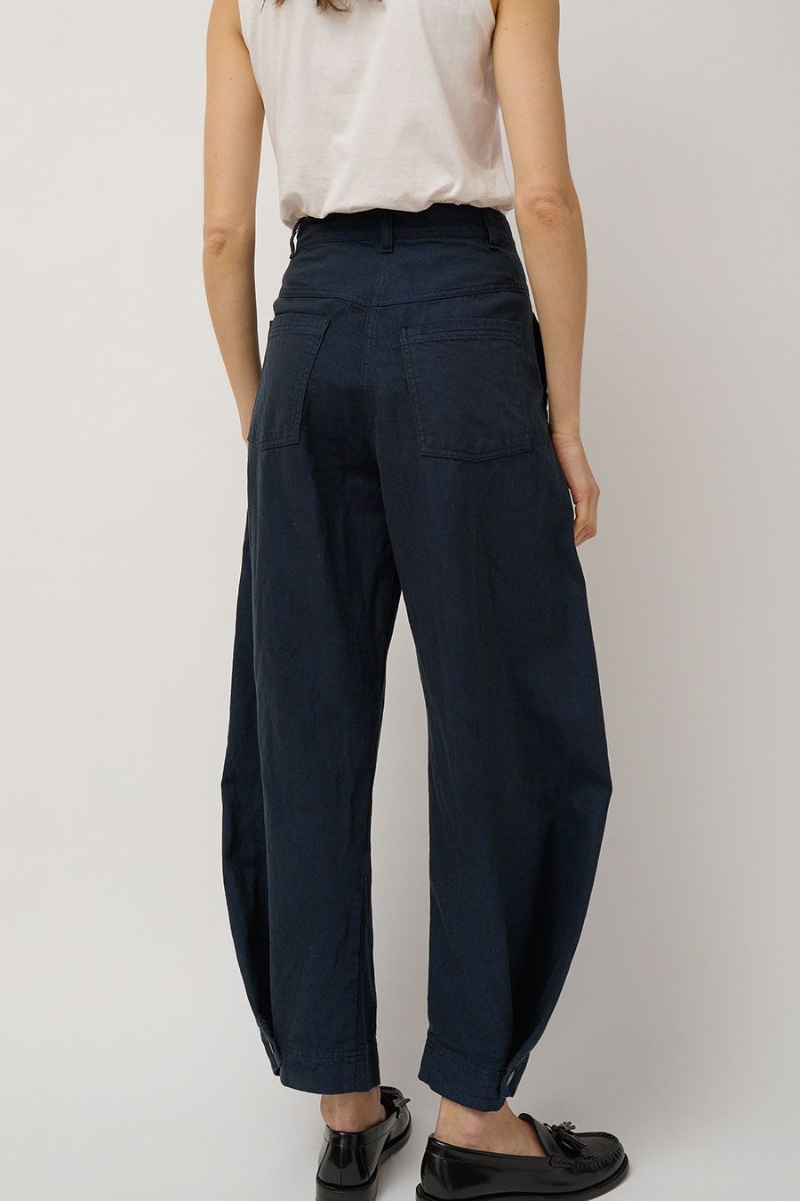 Henrik Vibskov Post Denim Pants in Navy Blue Twill sold by No. 6 product image thumbnail 3
