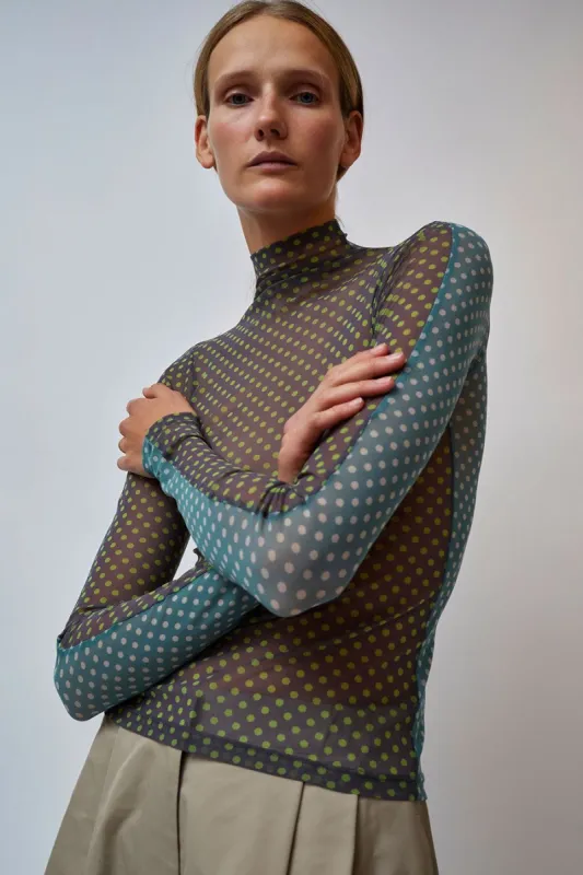 KkCo Split Turtleneck in Pond and Stone made by No. 6