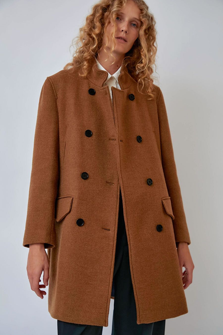 Rue Blanche Osteria Coat in Ochre sold by No. 6
