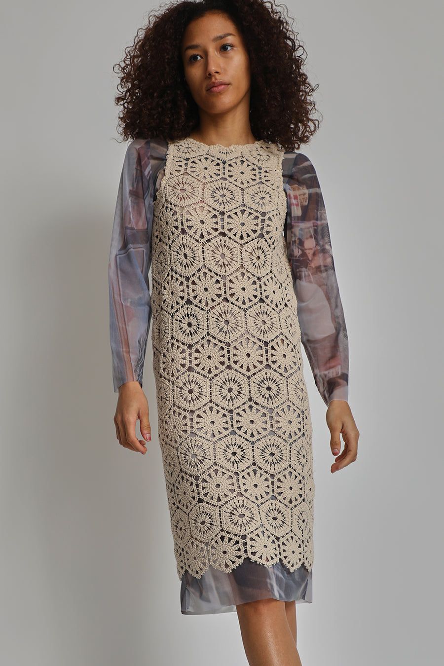 Vladimir Karaleev Kro Dress Short in Beige sold by No. 6 product image thumbnail 3