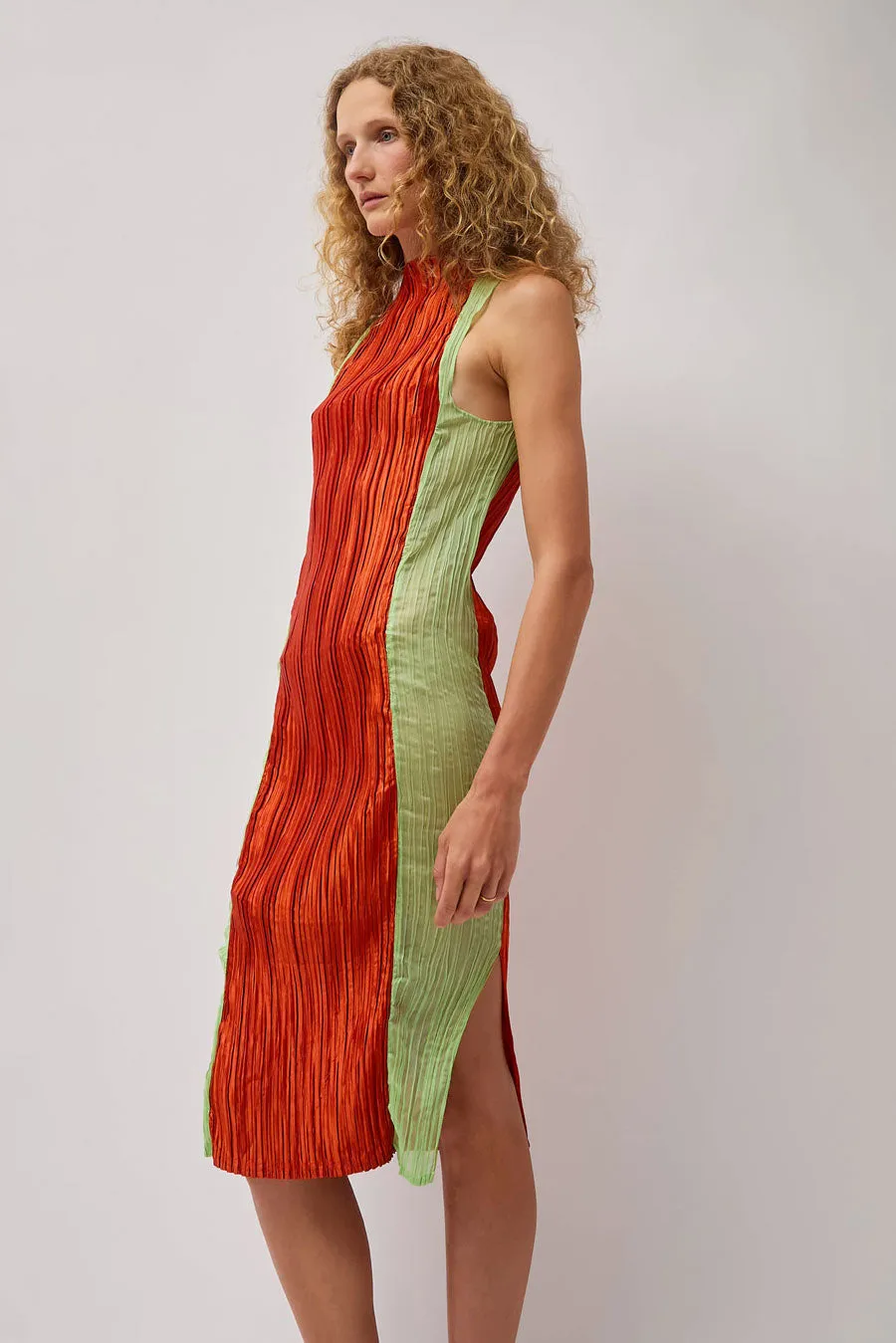 Nin Studio Contorno Dress in Rust Green sold by No. 6 product image thumbnail 4
