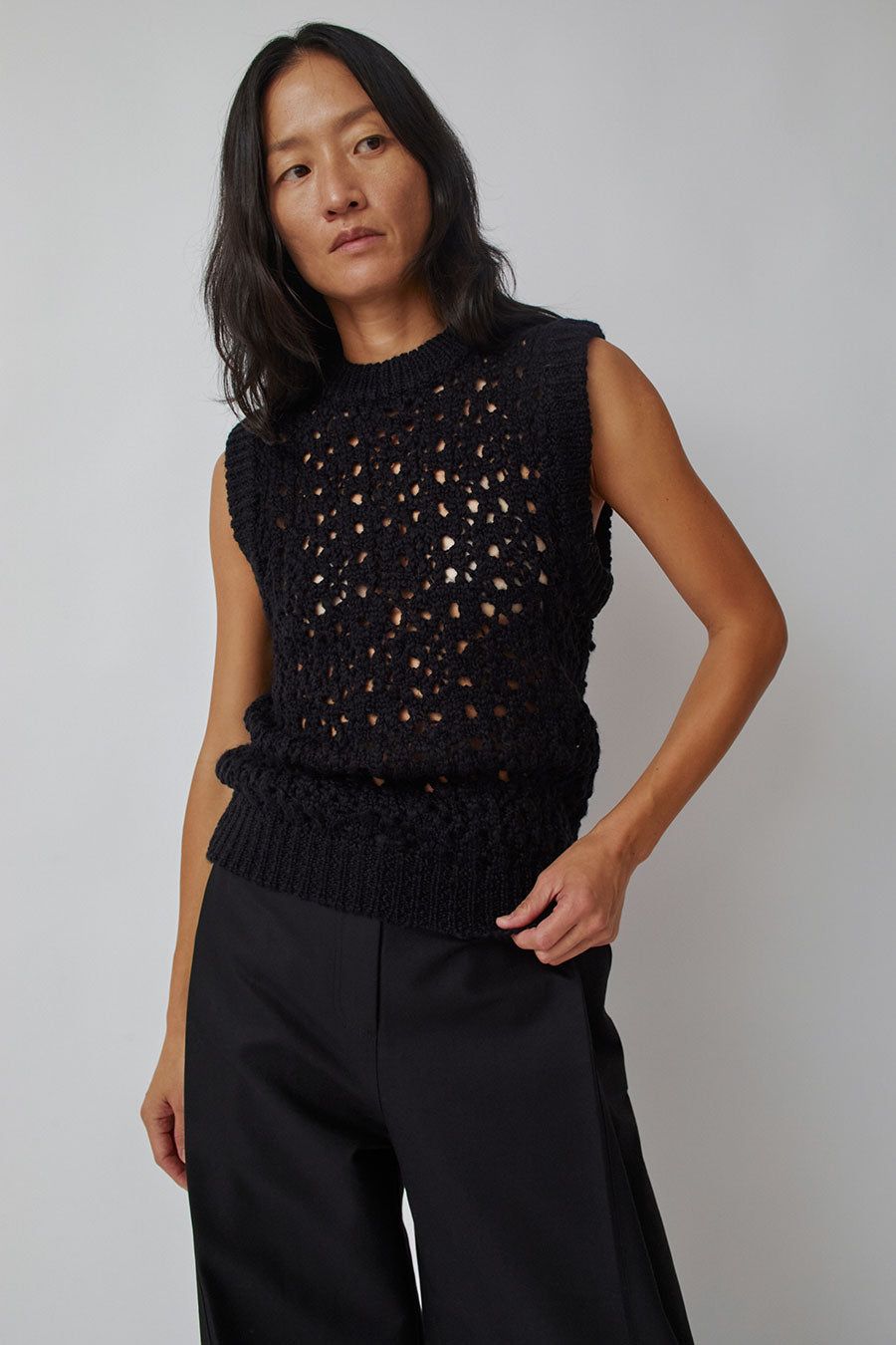 Amomento Crochet Vest in Black sold by No. 6 product image thumbnail 3
