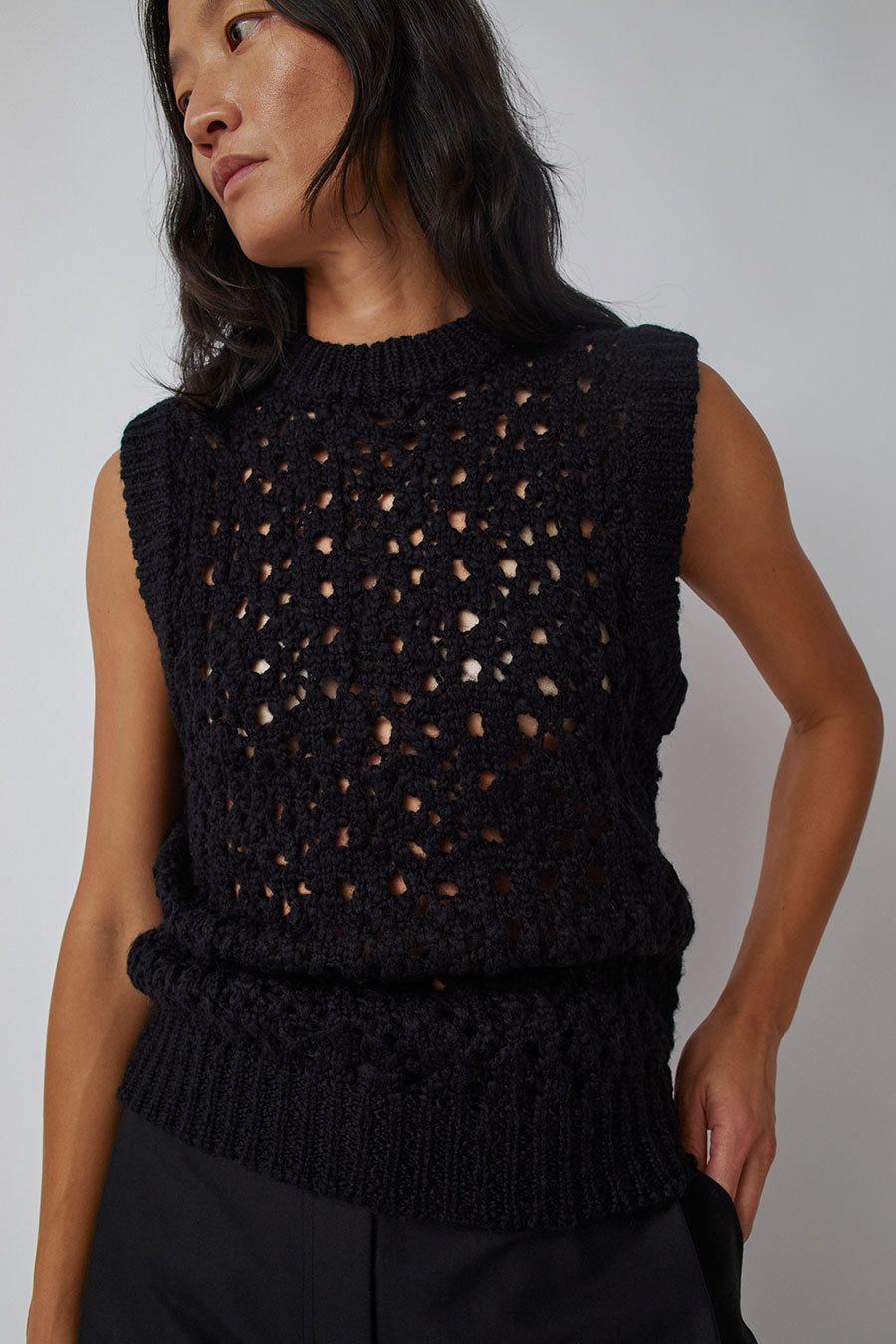 Amomento Crochet Vest in Black sold by No. 6 product image thumbnail 4