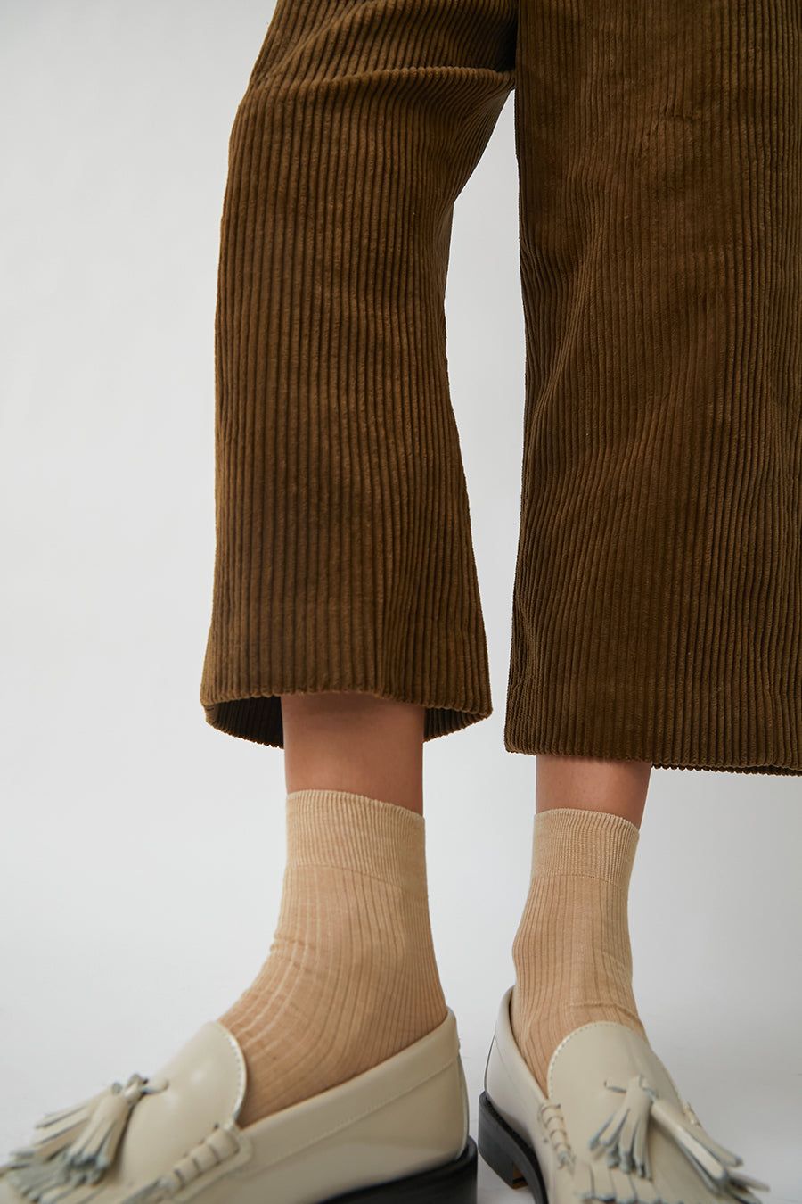 Maria La Rosa Ribbed Ankle Socks in Oro Melange sold by No. 6 product image thumbnail 4