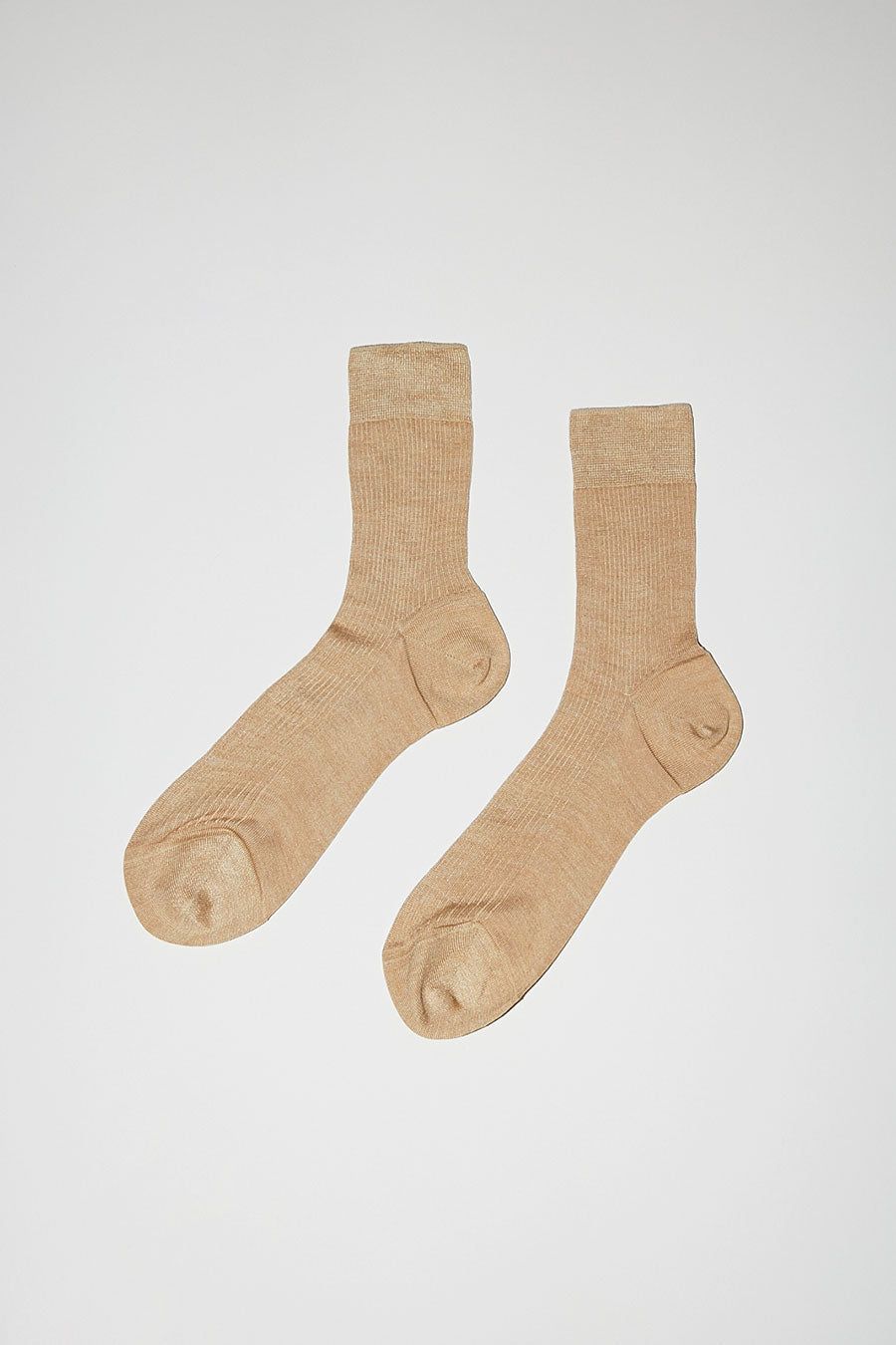 Maria La Rosa Ribbed Ankle Socks in Oro Melange sold by No. 6 product image thumbnail 2