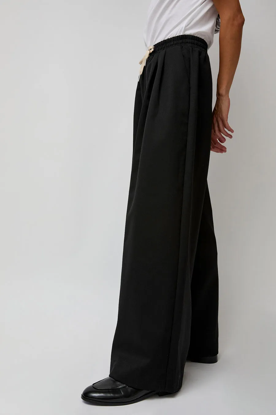 St. Agni Wool Drawstring Pants in Black sold by No. 6 product image thumbnail 3