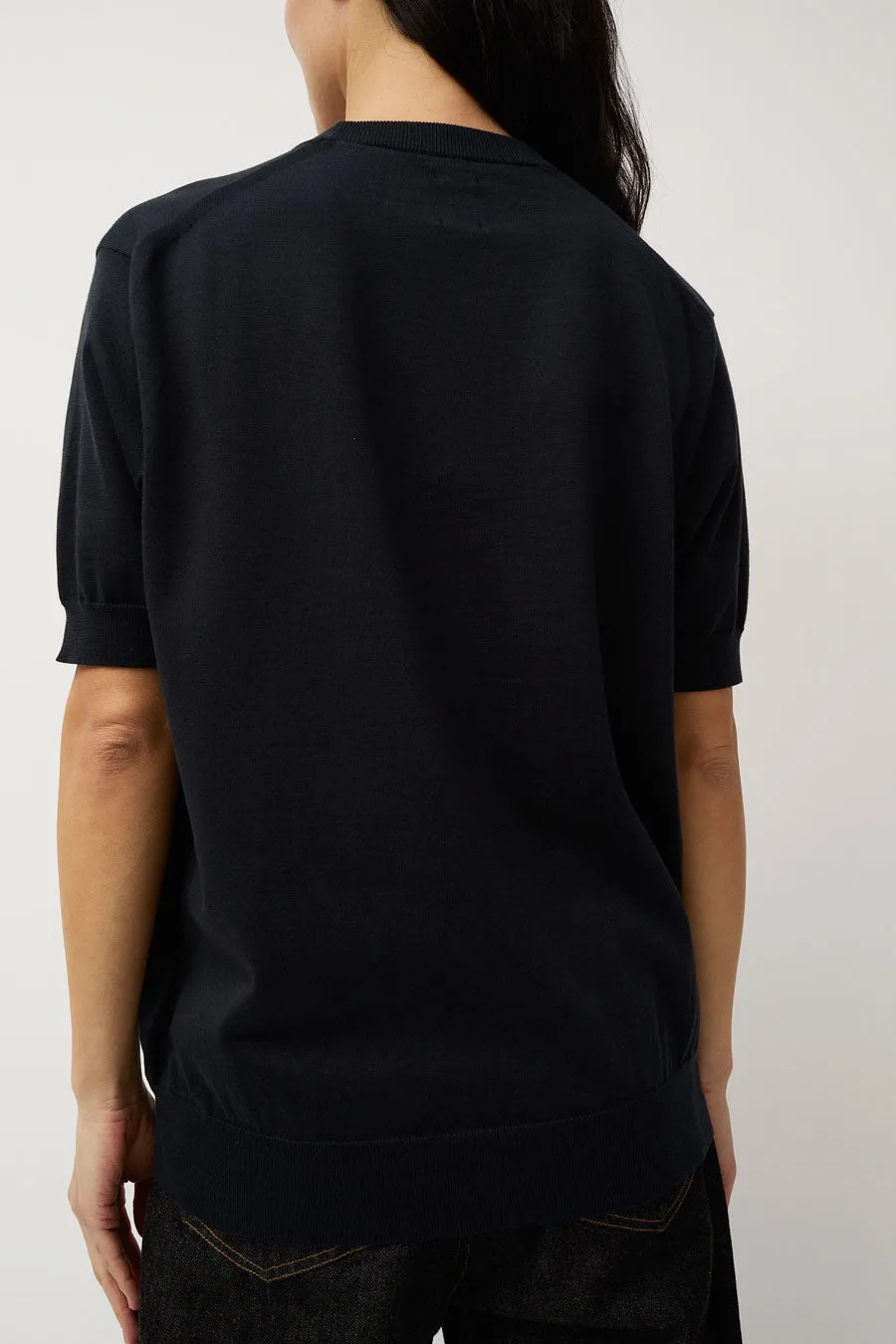 Batoner Seaisland Cotton High Gauge Short Sleeve Crew in Navy sold by No. 6 product image thumbnail 4