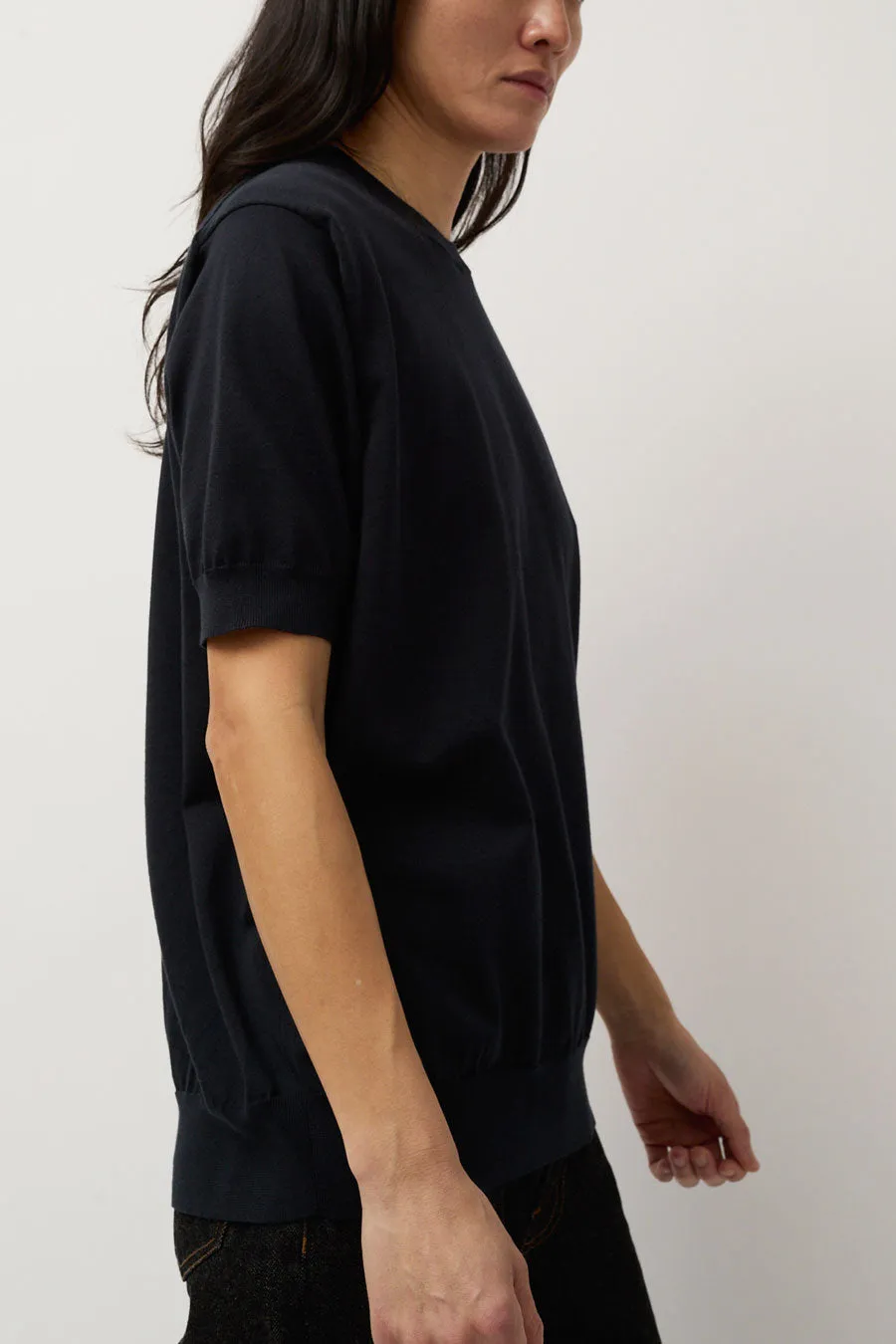 Batoner Seaisland Cotton High Gauge Short Sleeve Crew in Navy sold by No. 6 product image thumbnail 2