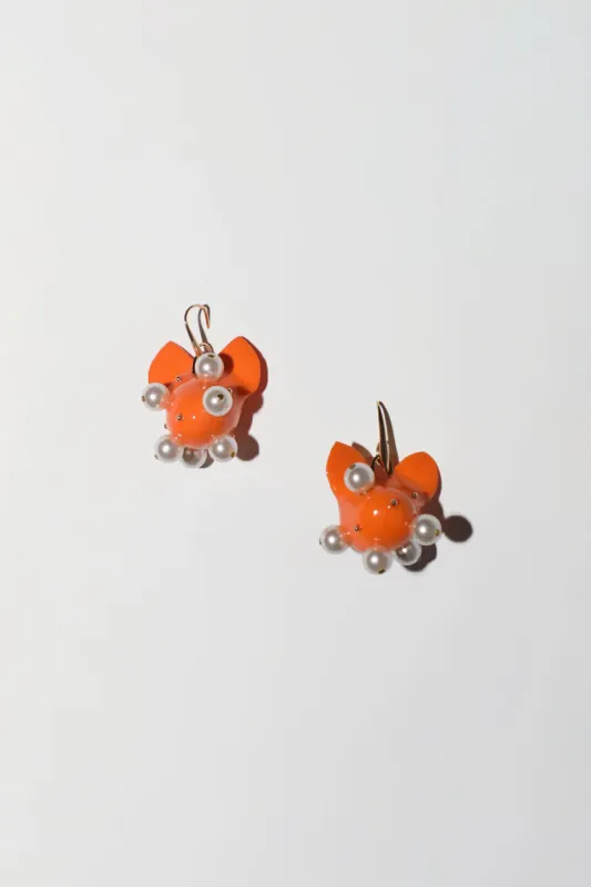 Hannayoo Works Roo Duo Earrings in Orange sold by No. 6