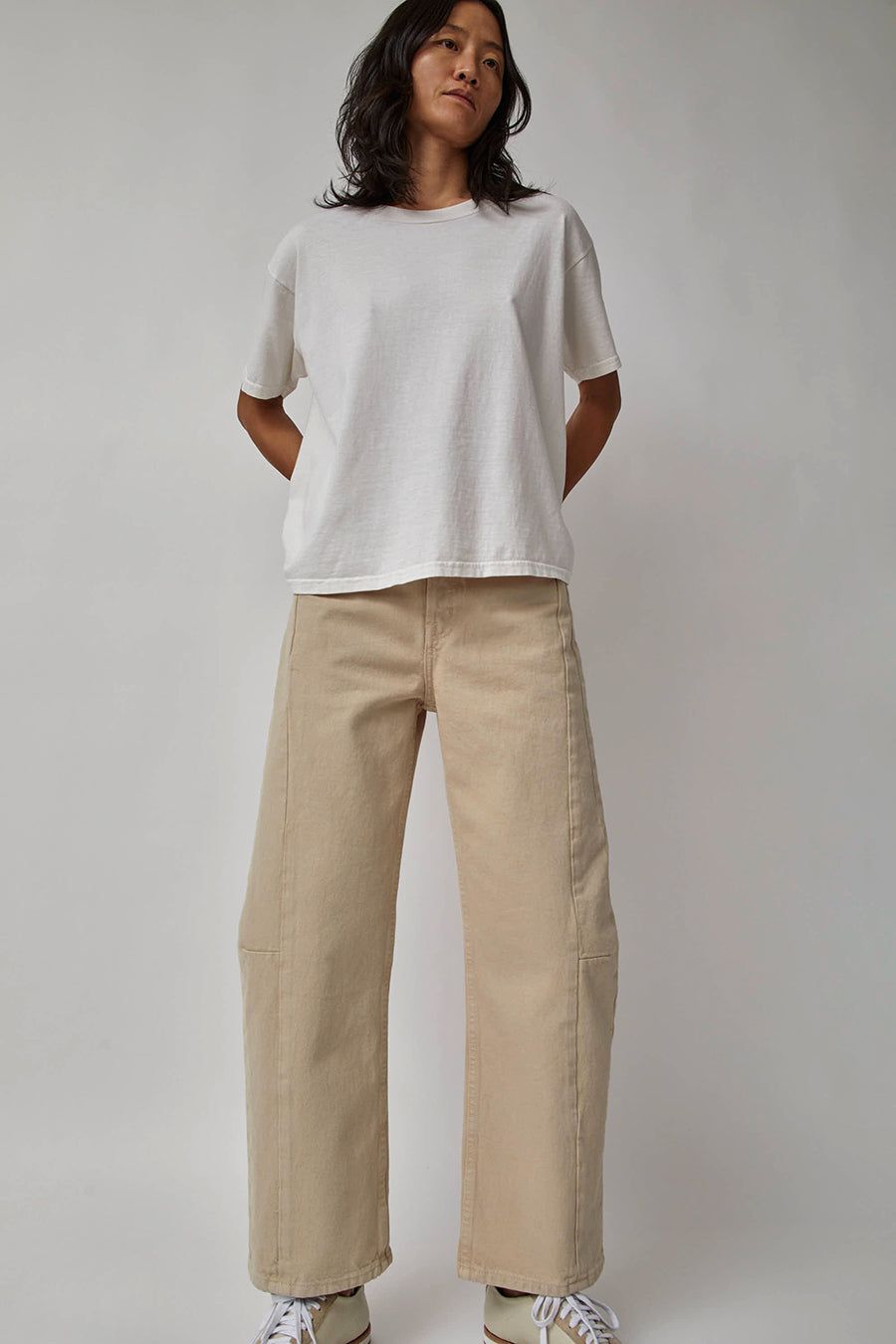 B Sides Lasso Jean in Tan Overdye sold by No. 6