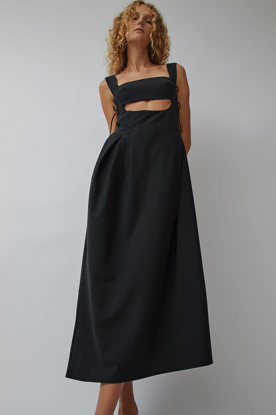 CORDERA Tailoring Cut-Out Dress in Black sold by No. 6