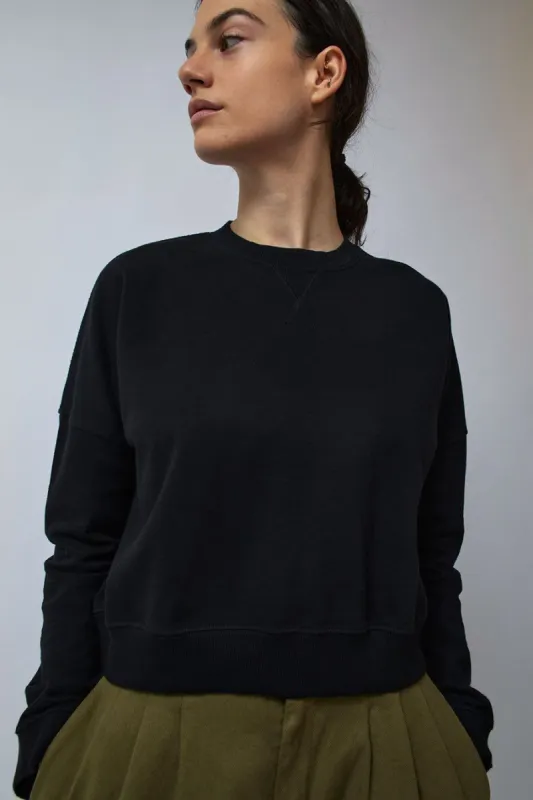 YMC Almost Grown Sweatshirt in Black made by YMC