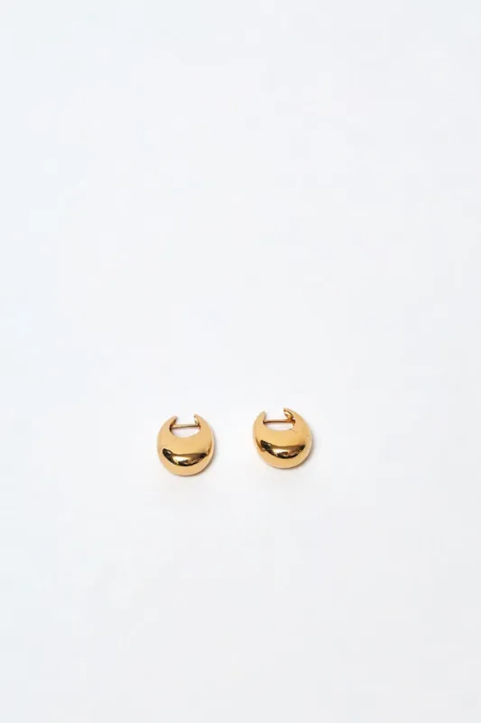 Annika Inez Sloping Hinge Large Hoops in Gold sold by No. 6