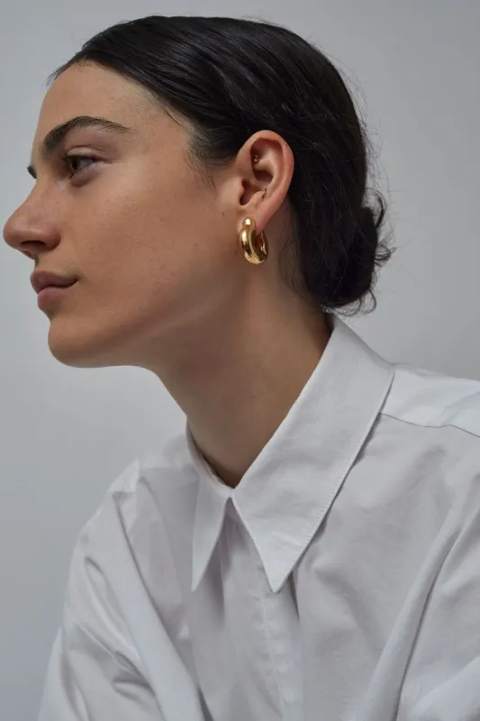 Annika Inez Ample Hinge Large Hoops in Gold sold by No. 6