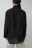 NYMANE Pleated Hutton Shirt in Black sold by No. 6