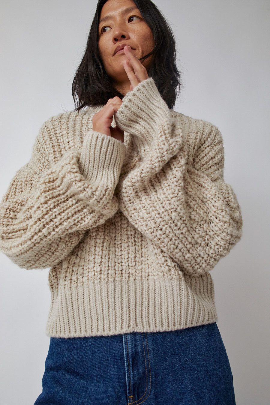 Amomento Round Neck Pullover in Beige sold by No. 6 product image thumbnail 3