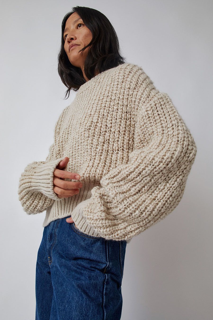 Amomento Round Neck Pullover in Beige sold by No. 6 product image thumbnail 4