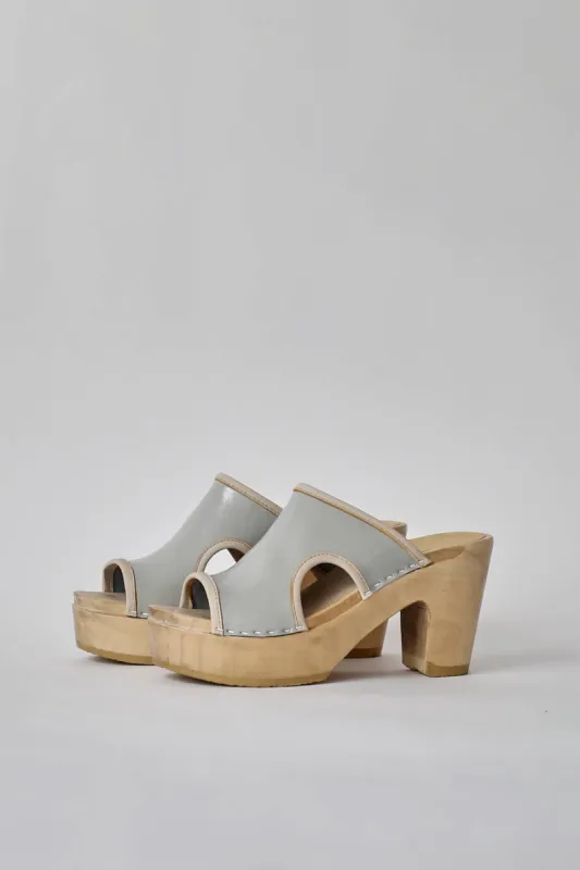 No.6 Alexis Clog on Platform in Dove Patent sold by No. 6