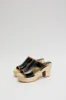 No.6 Alexis Clog on Platform in Black Patent sold by No. 6