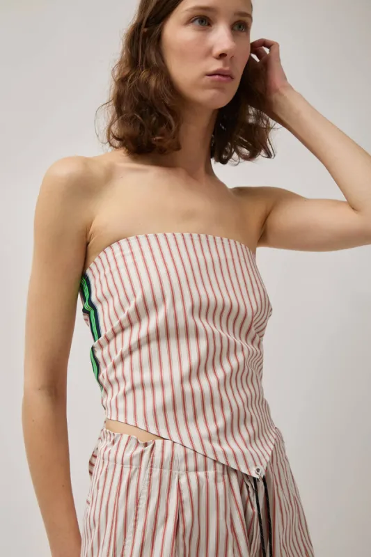 KkCo Pierced Coquina Kercheif in Striped Pepper sold by No. 6