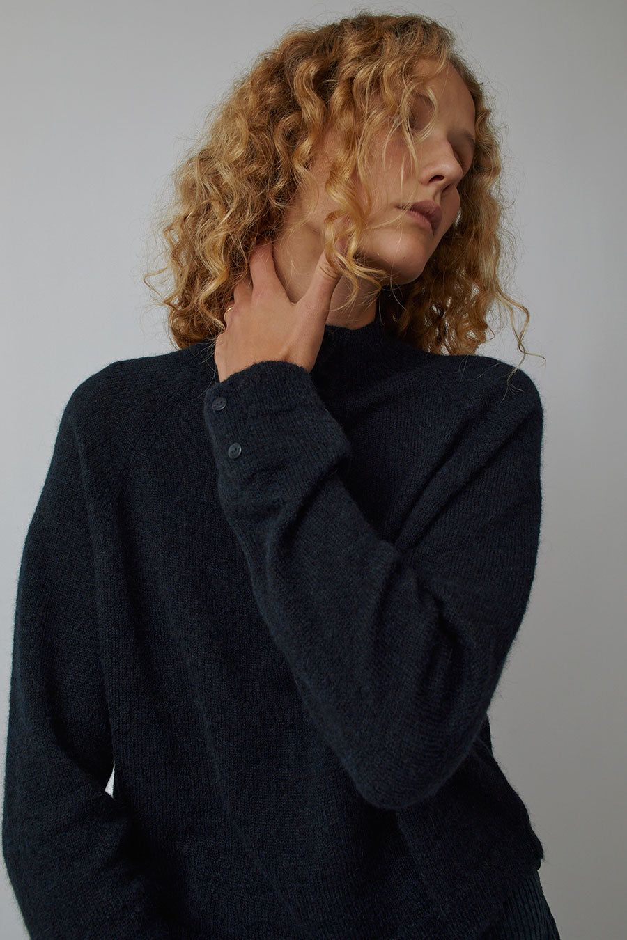 CORDERA Baby Alpaca Polo Sweater in Navy sold by No. 6 product image thumbnail 2