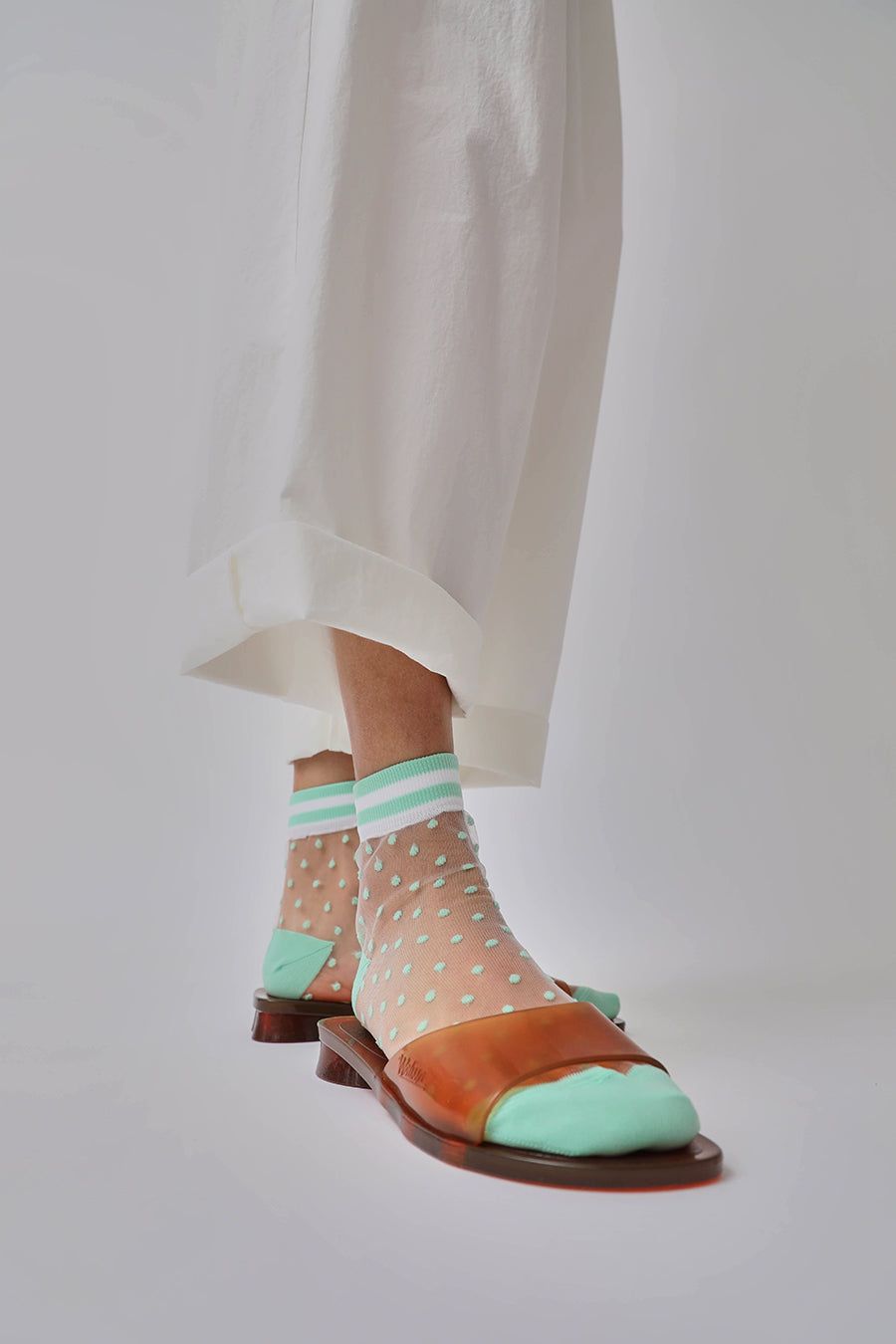 Maria La Rosa Dot Socks in Pale Green sold by No. 6 product image thumbnail 3