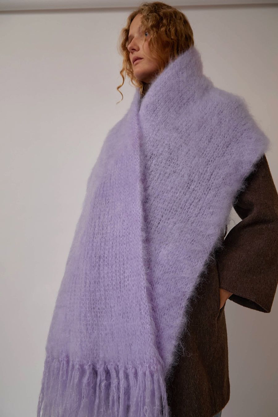 Hinterveld Snuggle Scarf in Lilac sold by No. 6 product image thumbnail 5