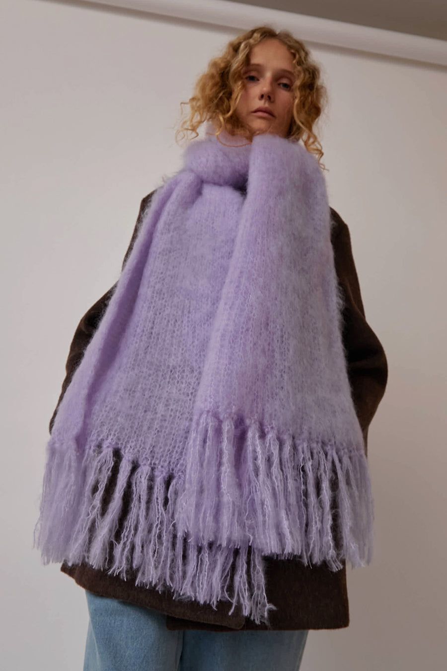 Hinterveld Snuggle Scarf in Lilac sold by No. 6 product image thumbnail 3