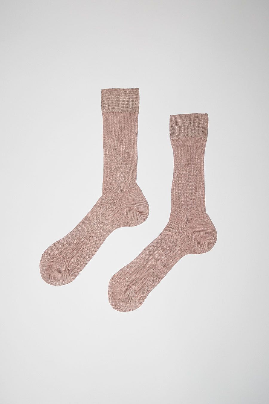 Maria La Rosa Cotton and Viscose Ribbed Socks in Blush sold by No. 6 product image thumbnail 2