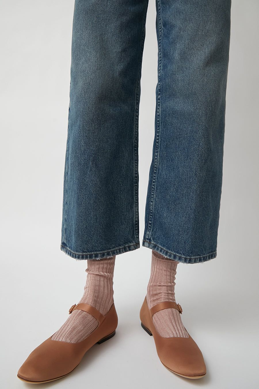 Maria La Rosa Cotton and Viscose Ribbed Socks in Blush sold by No. 6 product image thumbnail 4