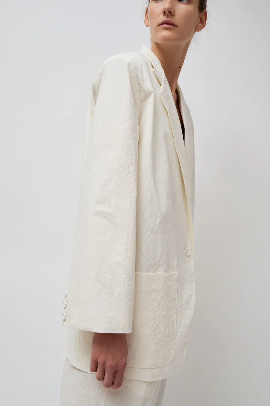 Modern Weaving Oversized Boxy Blazer in Off White sold by No. 6 product image thumbnail 2
