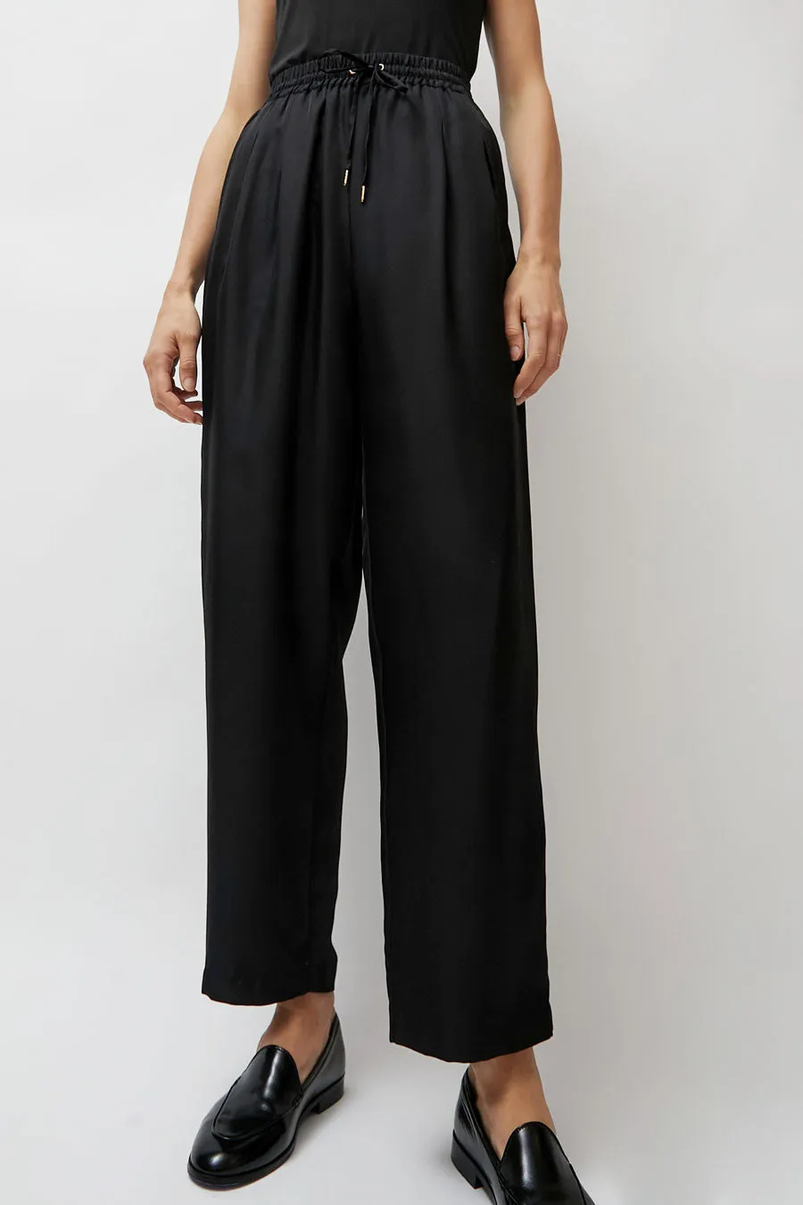 Silk Laundry Twill Slouch Pants in Black sold by No. 6 product image thumbnail 2