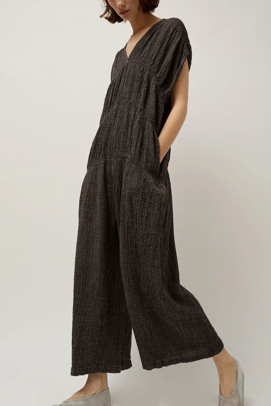 Black Crane Accordion Jumpsuit in Grey Navy sold by No. 6 product image thumbnail 2