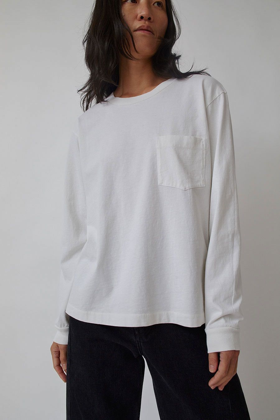 B Sides Long Sleeve Pocket T Shirt in Overdye Snow White sold by No. 6 product image thumbnail 2