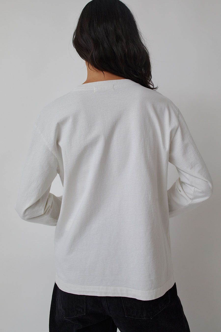 B Sides Long Sleeve Pocket T Shirt in Overdye Snow White sold by No. 6 product image thumbnail 4